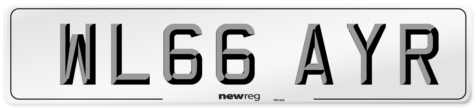 WL66 AYR Number Plate from New Reg